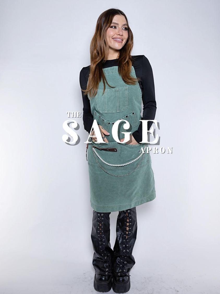 The Sage Canvas Collection Apron