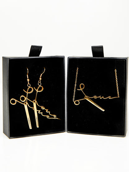 The Valor Collection: Set of Gold Earrings & Necklace