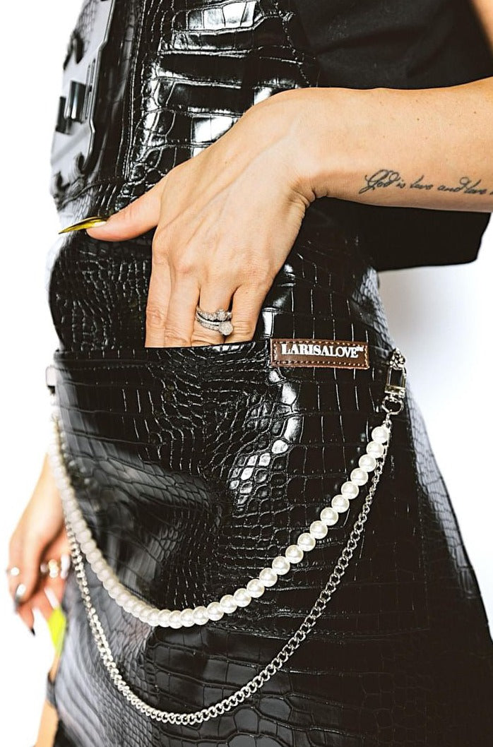 Vallée lys Enchanting Maiden Apron 黒 Luminous Hair Stylist Apron Bottom Zippered Pockets Water