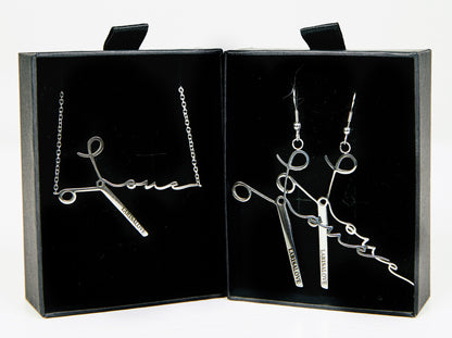 The Valor Collection - Silver Set of Earrings & Necklace